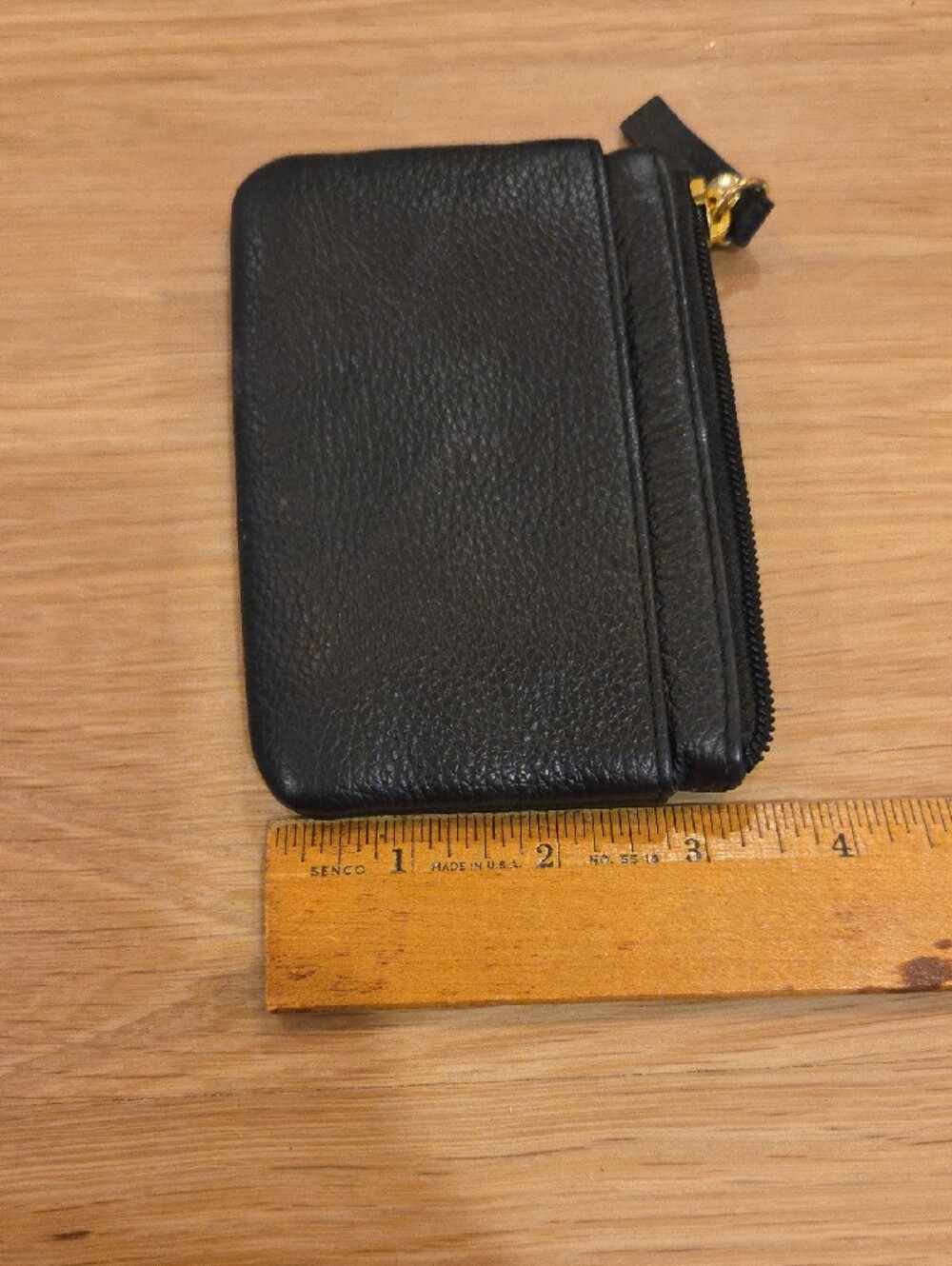 Lodis Black Pebbled Leather Slim Card Case Zipper Coin Purse Wallet - Picture 8 of 11